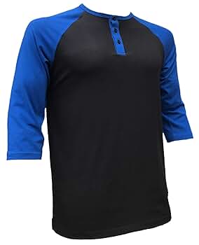 Styllion Mens Baseball Henley Shirts - Big and Tall - Heavy